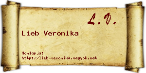 Lieb Veronika névjegykártya